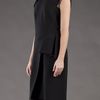 J. Mendel Wrap Front Dress in Black - Lyst