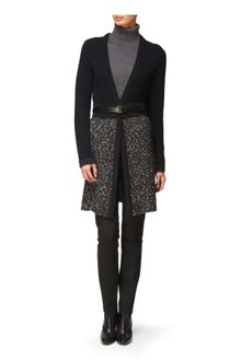 Jaeger Wool Blend Knitted Cardigan - Lyst