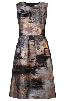 Lela Rose Galvanized Organza Dress - Lyst