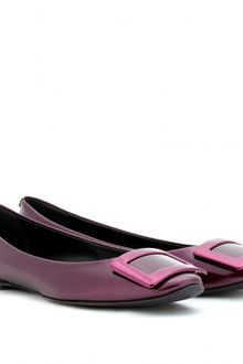 Roger Vivier Belle Vivier Patent Leather Ballerinas - Lyst