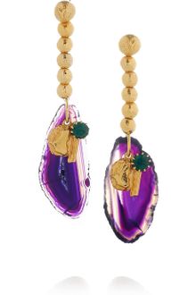 Yves Saint Laurent Chyc Goldplated Agate Earrings - Lyst