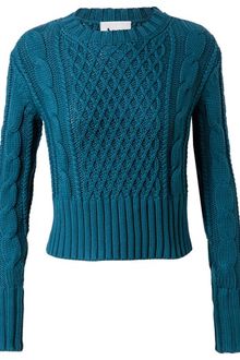 Acne Lia Cable Knit Cotton Jumper - Lyst