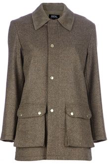 A.P.C. Herringbone Jacket - Lyst