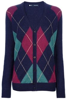 DSquared2 Argyle Cardigan - Lyst