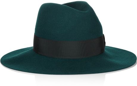 Emilio Pucci Woolfelt Fedora in Green - Lyst