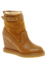 F-troupe Wedge Sheepskin Ankle Boots