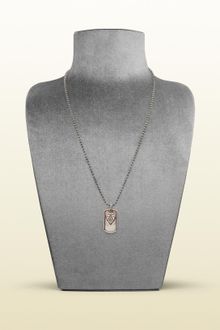 Gucci Dog Tag Necklace with Crest Motif - Lyst