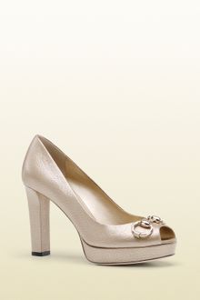 Gucci Sunset Horsebit Horsebit Mid Heel Opentoe Pump - Lyst