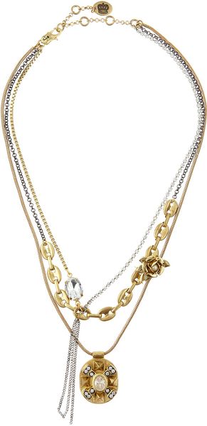 Juicy Couture Threechain Necklace - Lyst