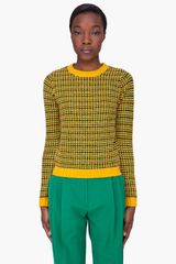 Kenzo Yellow Alpaca 3D Knit Top