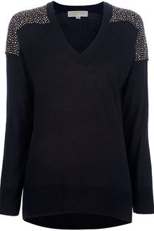 Michael by Michael Kors Studded Sweater - Lyst
