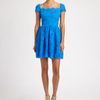 Oscar De La Renta Tulle Dress in Blue (gold) - Lyst