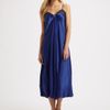 Oscar De La Renta Sleepwear Long Gathered Gown in Blue - Lyst