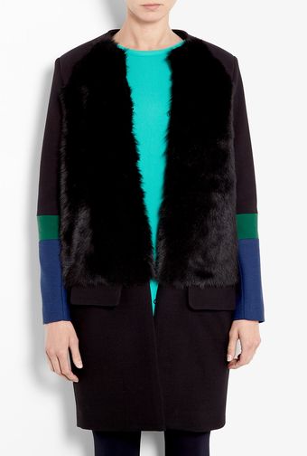 Preen Zora Scuba Wool Sheepskin Coat - Lyst
