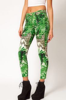 River Island Tropical Palm Ankle Grazer Jean - Lyst