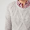 Tommy Hilfiger Long Sleeve Cable Knit Jumper with Crew Neck Aw in Gray (grey) - Lyst