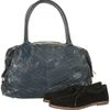 Topshop Striped Leather Holdall in Blue (teal) - Lyst