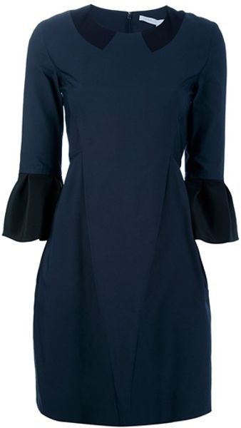 Victoria Beckham Long Sleeved Dress - Lyst