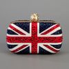 Alexander Mcqueen Union Jack Skull Clutch in Blue - Lyst