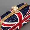 Alexander Mcqueen Union Jack Skull Clutch in Blue - Lyst