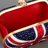 Alexander Mcqueen Union Jack Skull Clutch in Blue - Lyst