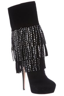 Casadei Embellished Tassel Detail Boot - Lyst