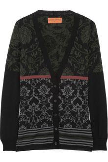Clover Canyon Multicolored Intarsia Knitted Cardigan - Lyst
