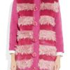 Marc Jacobs Faux Fur and Sequinembellished Cardigan in Purple (magenta) - Lyst