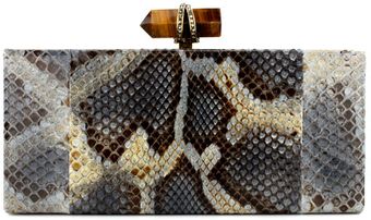 Marchesa Python Rectangular Box Clutch - Lyst