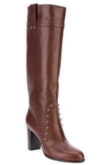 Sergio Rossi Studded Knee Length Boot - Lyst