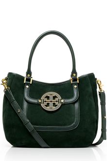 Tory Burch Suede and Leather Amanda Hobo - Lyst