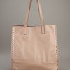 Valentino Studded Tote in Beige (pink) - Lyst