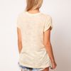 Asos Collection  TShirt with Floral Skull in Burnout in Beige (cream) - Lyst