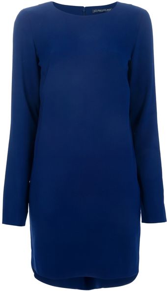 Balenciaga Long Sleeve Shift Dress - Lyst