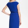 Calvin Klein Belted Cowl Neck Woven Dress in Blue (atlantis) - Lyst