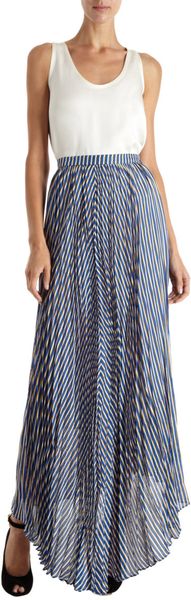 Kenzo Pleated Maxi Skirt - Lyst