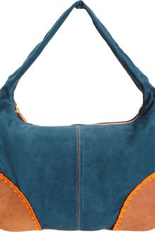 L'Agence Embroidered Corner Top Zip Hobo - Lyst