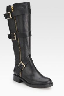Pour La Victoire Voxen Leather Buckle Kneehigh Boots - Lyst