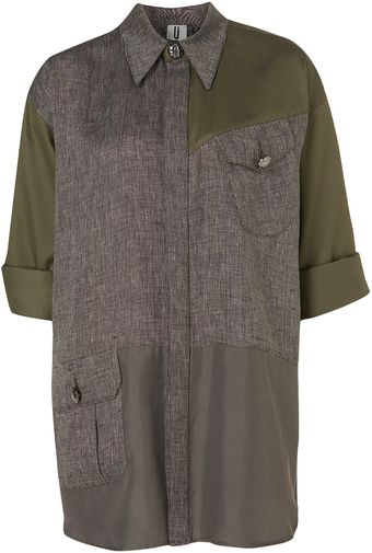 Topshop Army Shirt  - Lyst