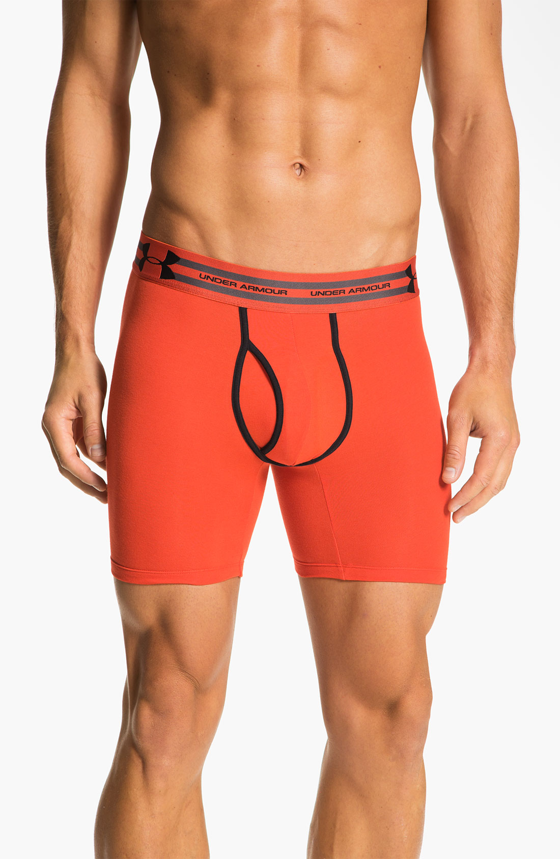 Under Armour Charged Cotton Boxer Briefs in Orange for Men (fuego/ black) Lyst