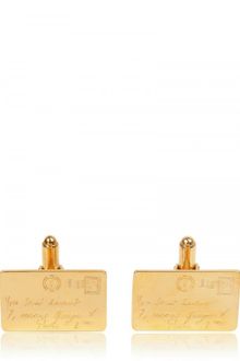 Yves Saint Laurent Stamp Embossed Metal Cufflinks - Lyst