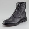 Alexander Mcqueen Textured Zip Boot in Black for Men - Lyst