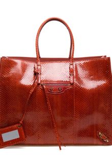 Balenciaga Papier Python Tote Bag - Lyst