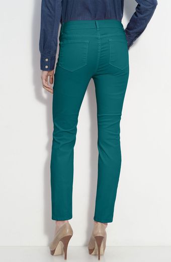 Blue Essence Skinny Twill Ankle Jeans - Lyst