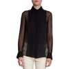 Chloé Tuxedo Blouse in Black - Lyst