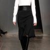 Donna Karan New York Pleated Woolblend Crepe Skirt in Black - Lyst