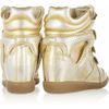 Isabel Marant Bird Metallic Leather Sneakers in Gold - Lyst