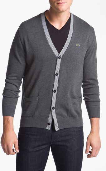 Lacoste Jersey Cardigan - Lyst