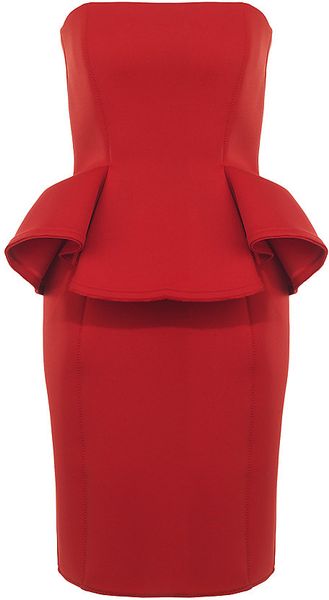 Lanvin Neoprene Dress in Red - Lyst