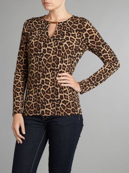 michael kors leopard blouses